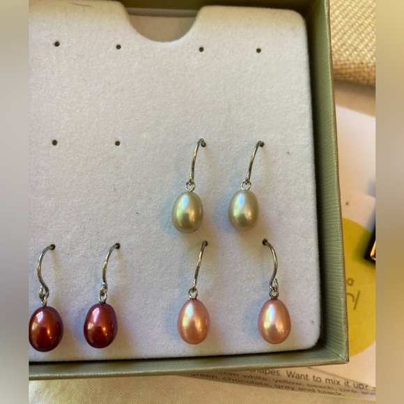 ❗️SALE❗️Honora 3 Pairs of Freshwater Pearls Dangle Earrings - Picture 2 of 8